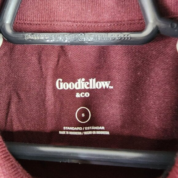 Mens Goodfellow Burgundy Standard Fit Polo Shirt Short Sleeve Polyester Blend S - Picture 2 of 6